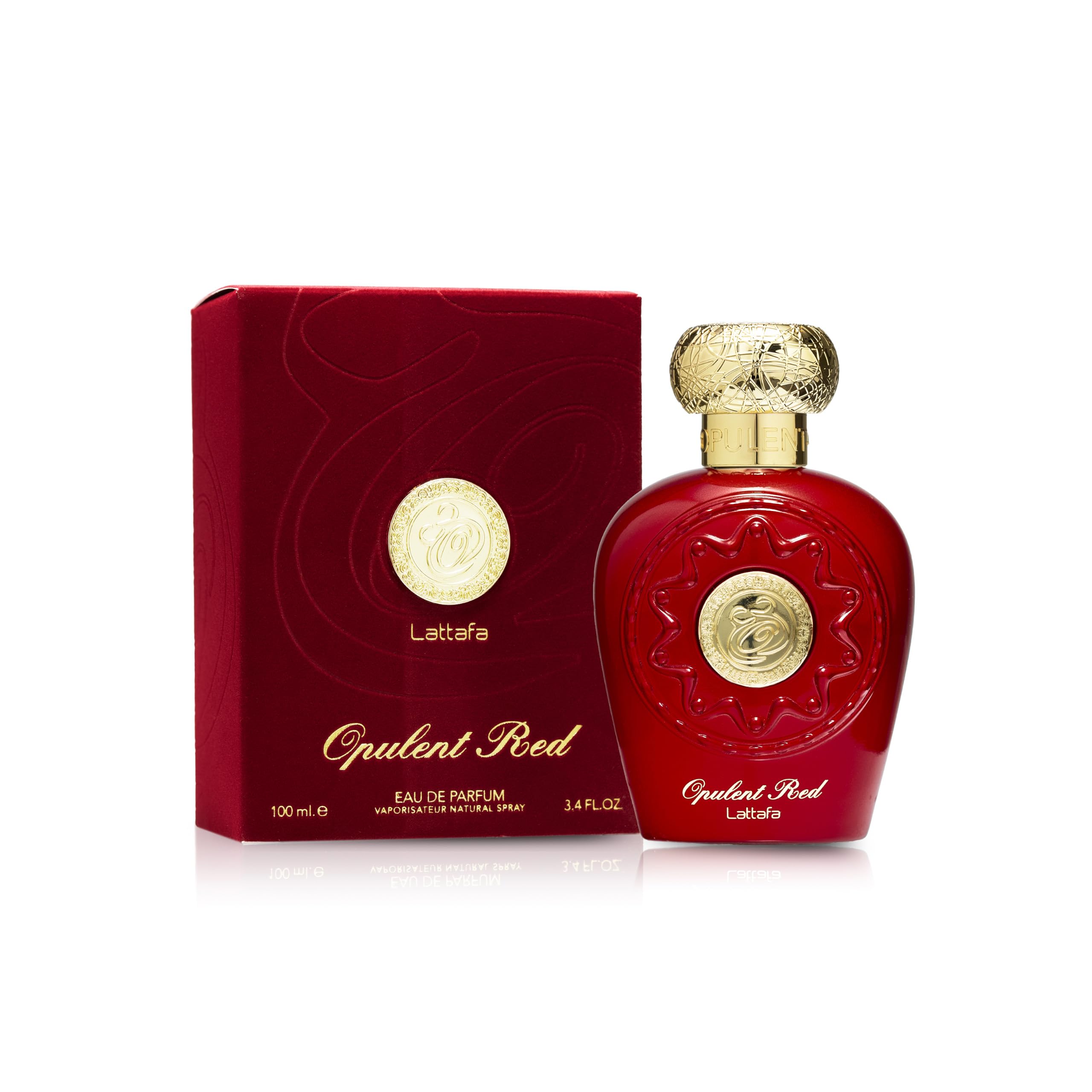 Amazon.com: Lattafa 香水奢華紅色中性淡香水噴霧,3.5 盎司(約96.4